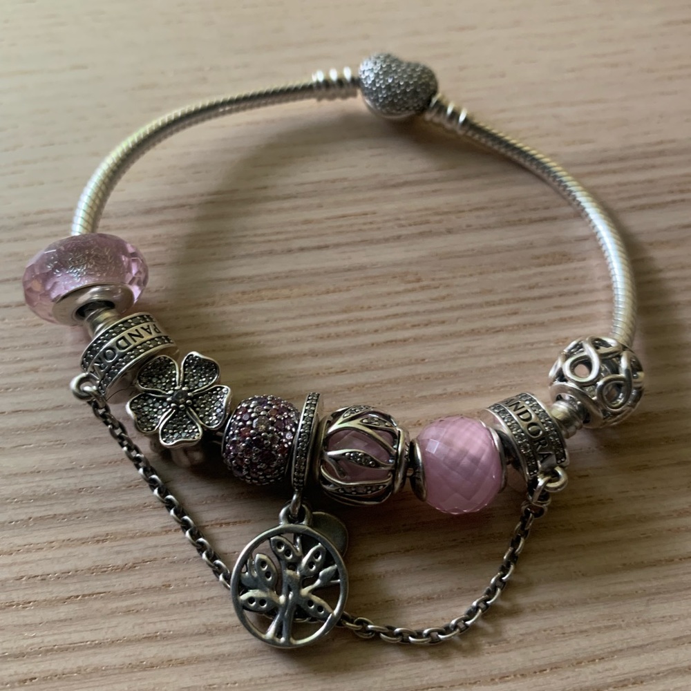 Authentic Pandora bracelet with charms